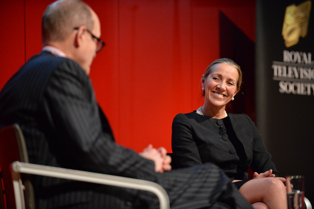 BBC Trust chair Rona Fairhead answered questions from RTS President Sir Peter Bazalgette