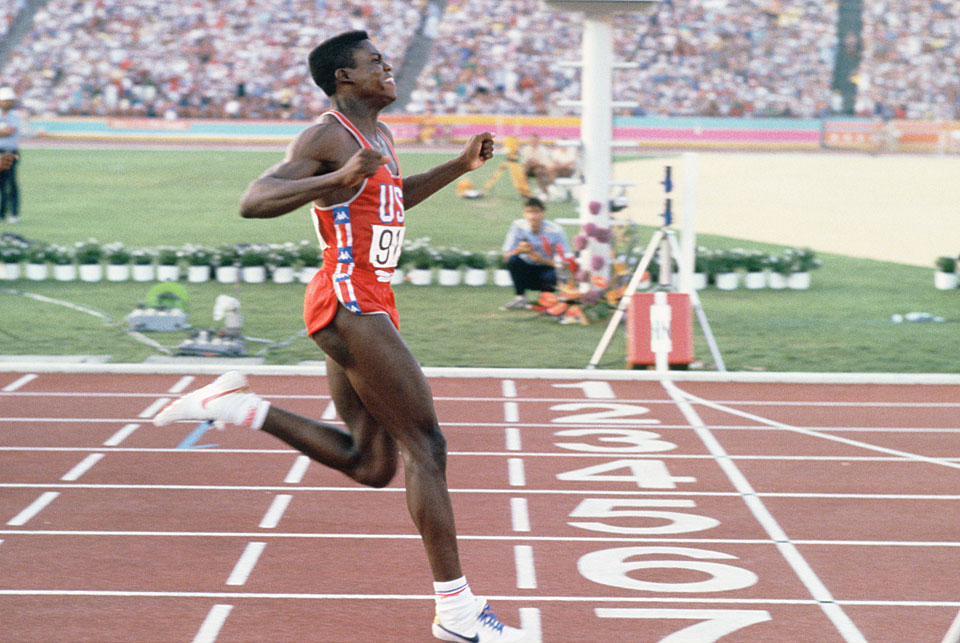 Carl Lewis at LA games 1986, Pictures from Olympic.org