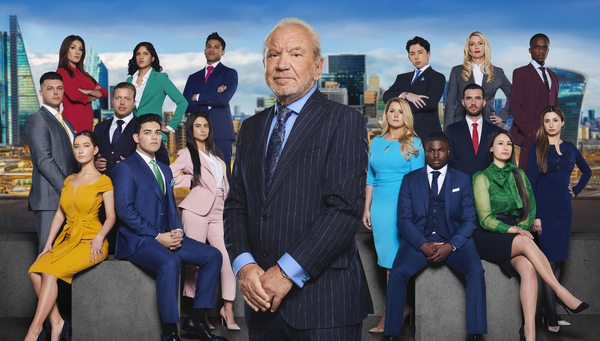 Lord Alan Sugar with the 2019 candidates (Credit: BBC/Boundless)