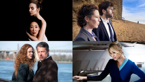 From top left clockwise: Killing Eve (Credit: BBC), Broadchurch (Credit: ITV), The Undoing (Credit: Sky), The Flight Attendant (Credit: Sky) 