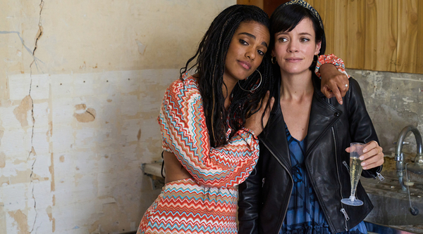 Freema Agyeman and Lily Allen in an embrace