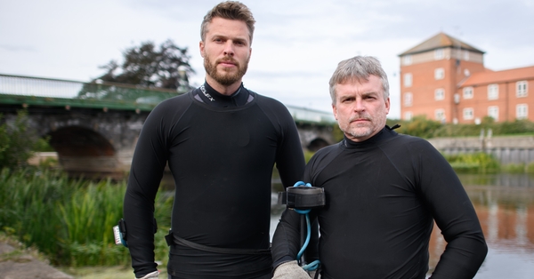 Rick Edwards and Beau Ouimette (Credit: History Channel)