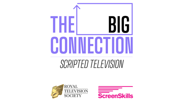 The logos for The Big Connection, the RTS and ScreenSkills 