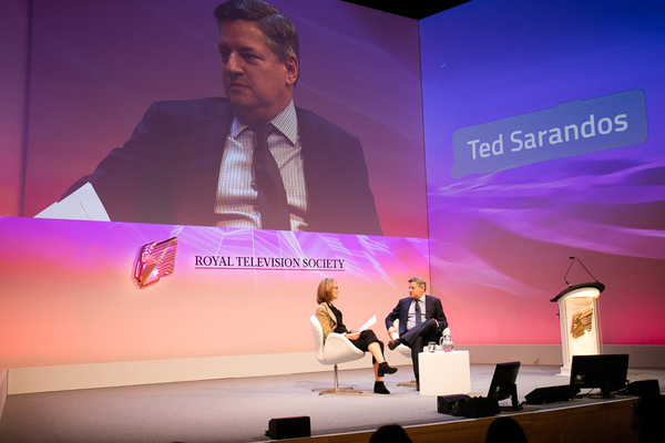 Ted Sarandos was interviewed by Francine Stock at the RTS London Conference (Credit: Paul Hampartsoumian)