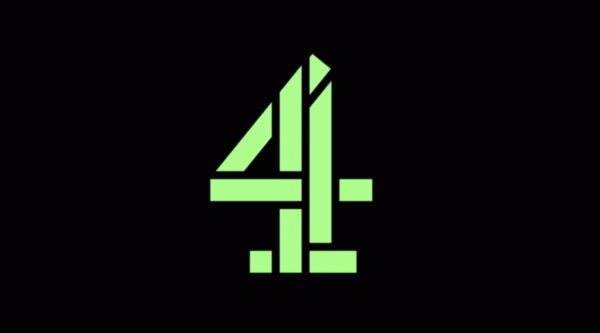 A green version of the Channel 4 logo against a black backdrop