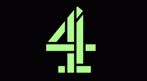 A green version of the Channel 4 logo against a black backdrop