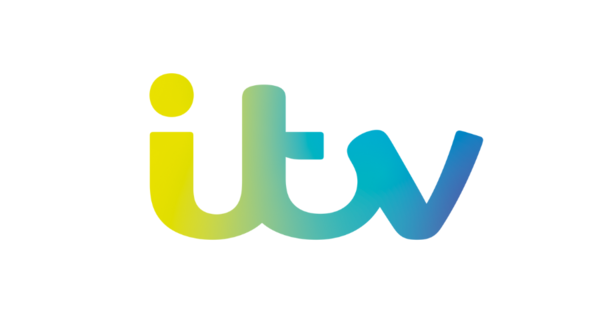 A yellow, green and blue variant of the ITV logo