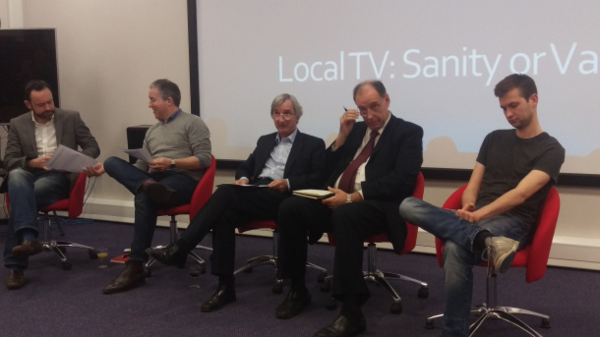 Yorkshire Centre Chair Mike Best (centre) hosts the debate on Local TV: Sanity of Vanity?