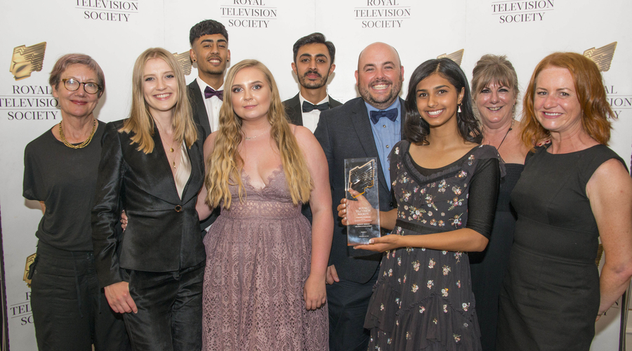 The Ackley Bridge Team pose with their award (Credit: Paul Harness Photography)