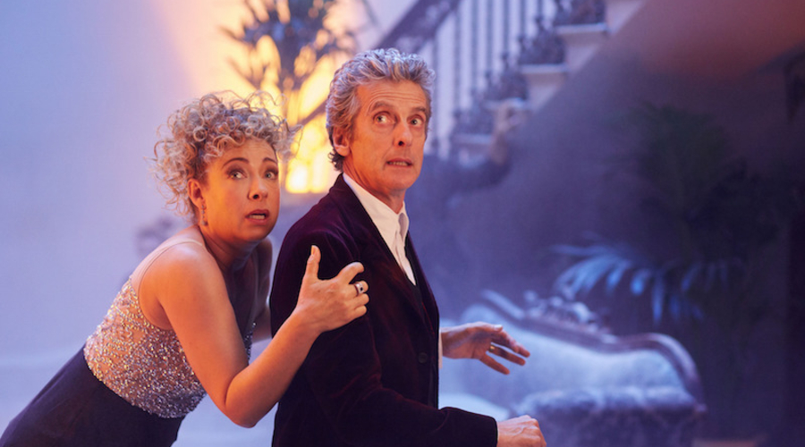 Alex Kingston and Peter Capaldi in Doctor Who (Credit: BBC)