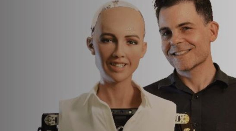 David Hanson and Sophia robot twoshot - copyright IBC