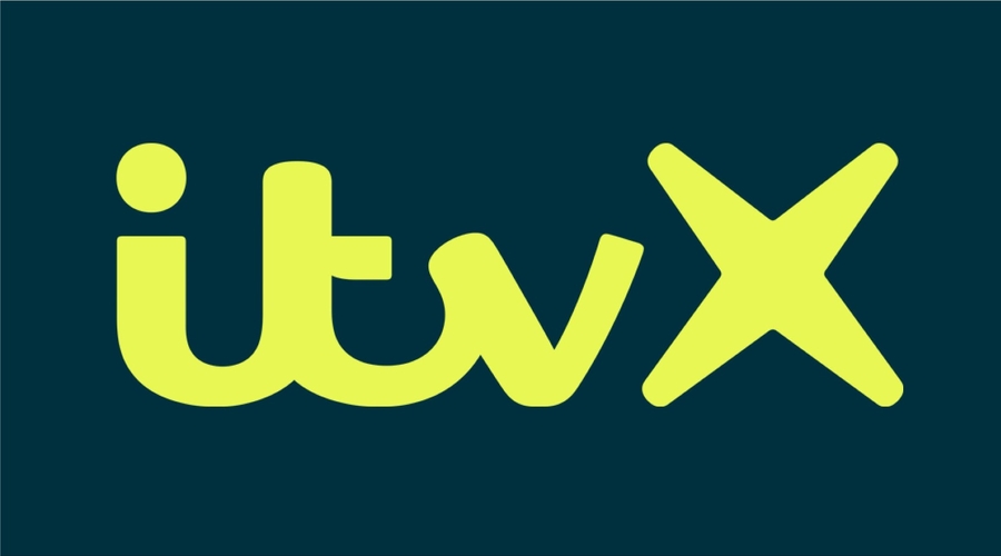 A yellow-green version of the ITVX logo against a dark green backdrop