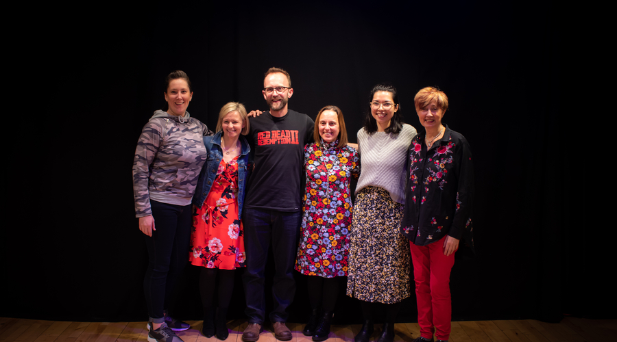 Jill Wallace, Rhona Drummond, Jim Jagger, Sueann Rochester, Annie Campbell and Cheryl Strong (RTS)