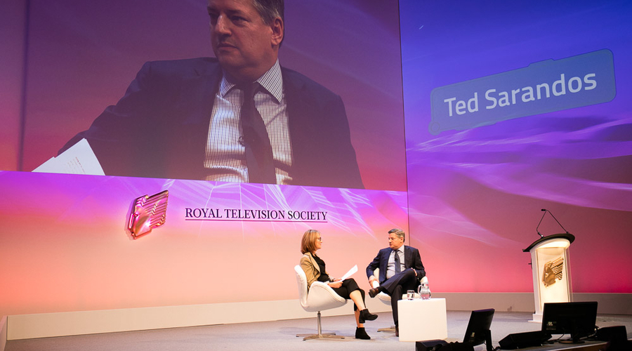 Ted Sarandos was interviewed by Francine Stock at the RTS London Conference (Credit: Paul Hampartsoumian)