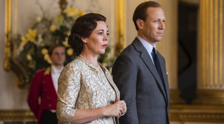 Olivia Coleman and Tobias Mezies in The Crown (Credit: Netflix/Sophie Mutevelian)