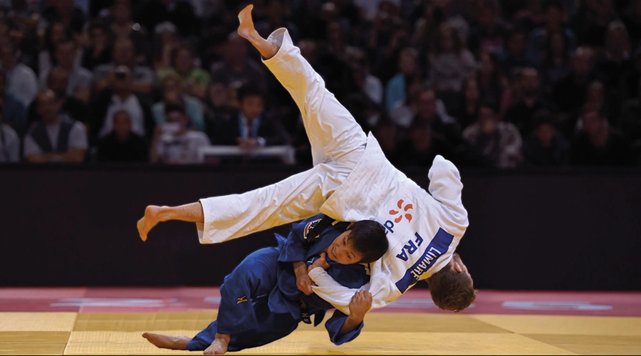 The International Judo Federation Paris Grand Slam was broadcast by French channel L’Equipe 21 (Credit: L’Equipe 21)