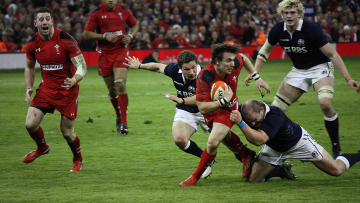 Wales against Scotland, rugby, six nations, television, sport, BBC, 