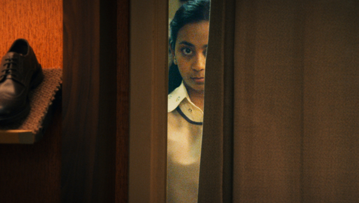Anjana Vasan in Black Mirror episode Demon 79. Credit:Netflix.