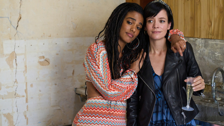 Freema Agyeman and Lily Allen in an embrace