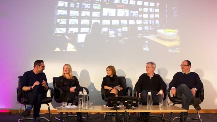 The panel discuss fixed-rig shows at the RTS early evening event 