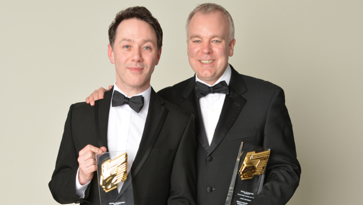 Reece Shearsmith and Steve Pemberton won at this year's RTS Programme Awards (Credit: Richard Kendal)