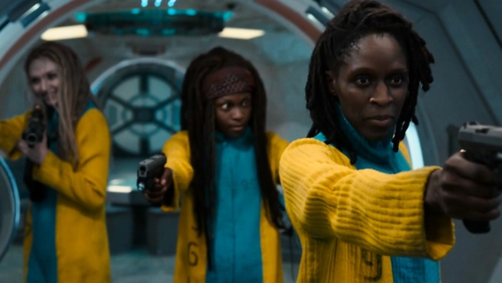 Sharon Duncan-Brewster (right) in Intergalactic (Credit: Sky)