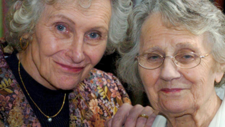Bernadette Rogers (left) with her civil partner Joyce Rogers (Credit: PA)