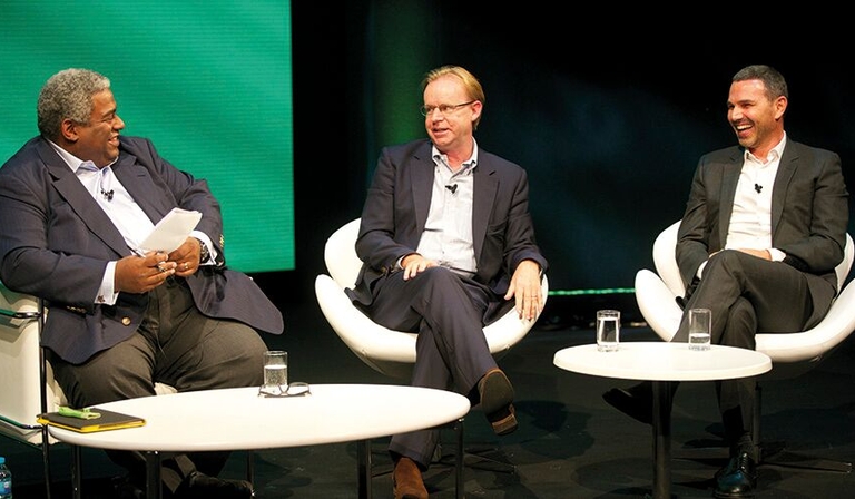 Pat Younge, Kevin Lygo and Michael Edelstein (Credit: Paul Hampartsoumian)