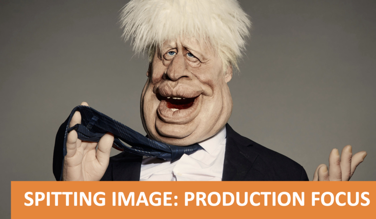 A puppet caricature of Boris Johnson from the revival series of Spitting Image 