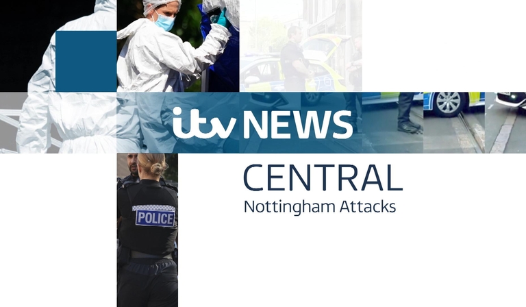 A graphic for ITV News Central's coverage of the 2023 Nottingham attacks