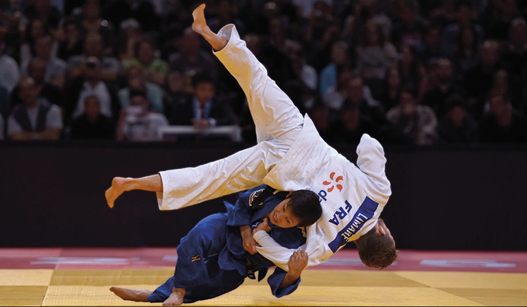 The International Judo Federation Paris Grand Slam was broadcast by French channel L’Equipe 21 (Credit: L’Equipe 21)