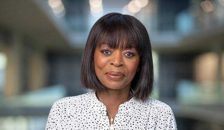 A headshot of ITN news presenter Ronke Phillips