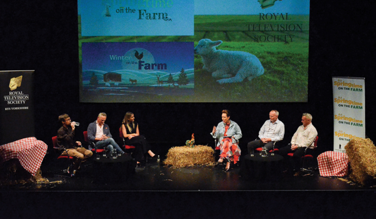 Dan Louw, Jules Hudson, Helen Skelton, Christa Ackroyd, Rob and Dave Nicholson sit on a panel